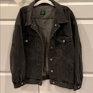 Black denim jacket